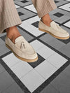 Men's Shoes - Suede loafers voor heren met niet - slip zool en comfortabel - Beige - 38 - Zarandi Amsterdam