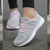 Summer Trend Outfits - Thara | Comfortabele orthopedische sneakers dames met schokabsorberende zool en ademend materiaal - Grijs - Roze - 36 - Zarandi Amsterdam
