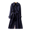 Women's Coat - Trenchcoat voor dames | Dubbelrijs Jas - Marineblauw - S - Zarandi Amsterdam