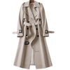 Women's Winter Coat - Trenchcoat voor dames | Dubbelrijs ontwerp jas - Beige - S - Zarandi Amsterdam