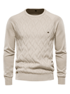 Men's Sweater - Trui voor heren, klassieke pasvorm | ademend - Beige - S - Zarandi Amsterdam