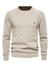 Men's Sweater - Trui voor heren, klassieke pasvorm | ademend - Beige - S - Zarandi Amsterdam