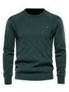 Men's Sweater - Trui voor heren, klassieke pasvorm | ademend - Groen - S - Zarandi Amsterdam