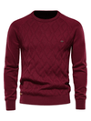 Men's Sweater - Trui voor heren, klassieke pasvorm | ademend - Rood - S - Zarandi Amsterdam