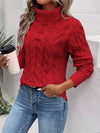 Sweaters - Slim Fit Turtleneck Sweater | Elegant & Comfortabel - Rood - S - Zarandi Amsterdam