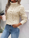 Sweaters - Slim Fit Turtleneck Sweater | Elegant & Comfortabel - Abrikoos - S - Zarandi Amsterdam