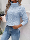 Sweaters - Slim Fit Turtleneck Sweater | Elegant & Comfortabel - Blauw - S - Zarandi Amsterdam