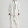 Winter Sets - Waterdichte unisex tweedelige skipak met lange mouwen en ritssluiting - Wit - S - Zarandi Amsterdam