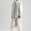 Winter Sets - Waterdichte unisex tweedelige skipak met lange mouwen en ritssluiting - Wit - S - Zarandi Amsterdam