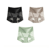 Ademend Naadloze Hoge Taille Kanten Panty - ModeParisienne® Pirena | Ademend Naadloze Hoge Taille Kanten Panty - Zwart - S - Zarandi Amsterdam