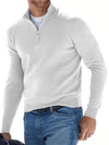 Men's Sweater - V - hals gebreide herentrui | Normale pasvorm - Wit - S - Zarandi Amsterdam