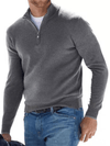 Men's Sweater - V - hals gebreide herentrui | Normale pasvorm - Grijs - S - Zarandi Amsterdam