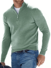 Men's Sweater - V - hals gebreide herentrui | Normale pasvorm - Groen - S - Zarandi Amsterdam