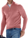 Men's Sweater - V - hals gebreide herentrui | Normale pasvorm - Roze - S - Zarandi Amsterdam