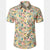 Fredero | Vintage Verticaal Gestreept Casual Korte Mouwen Shirt