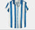 Fredero | Vintage Verticaal Gestreept Casual Korte Mouwen Shirt