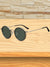 Men's Sunglasses - Vintage Ronde Zonnebril voor Mannen met Gepolijst Metaal en UV - Bescherming - Goud Groen - Zarandi Amsterdam