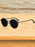 Men's Sunglasses - Vintage Ronde Zonnebril voor Mannen met Gepolijst Metaal en UV - Bescherming - Gunmetal Zwart - Zarandi Amsterdam