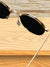 Men's Sunglasses - Vintage Ronde Zonnebril voor Mannen met Gepolijst Metaal en UV - Bescherming - Gunmetal Zwart - Zarandi Amsterdam