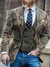 Vintage camouflage blazerjas voor heren | Casual pasvorm 0