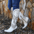Winter Boots - Vintage hoge laarzen voor dames | Dikke hak - Wit - 34 - Zarandi Amsterdam