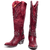 Winter Boots - Vintage hoge laarzen voor dames | Dikke hak - Rood - 34 - Zarandi Amsterdam