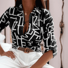 Dames Tops - Vrouwelijke blouse met print – ideaal voor lente en zomerse outfits - Zwart - S - Zarandi Amsterdam