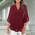 Blouses - Walda | Tijdloze Dames Blouse in Zwart – Gelaagd met V - hals en Comfortabele 3/4 Mouwen - Koraal - S - Zarandi Amsterdam