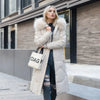 Women's Winter Coat - Waterbestendige winterjassen voor dames | Extra lang - Wit - S - Zarandi Amsterdam