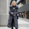 Women's Winter Coat - Waterbestendige winterjassen voor dames | Extra lang - Grijs - S - Zarandi Amsterdam