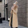 Women's Winter Coat - Waterbestendige winterjassen voor dames | Extra lang - Khaki - S - Zarandi Amsterdam