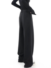 Women's Trousers - Wijde broek voor dames, asymmetrische snit | Casual en elegant - Zwart - S - Zarandi Amsterdam