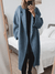 Women's Coat - Winterjas voor dames, lang, klassiek design | Warm - Blauw - S - Zarandi Amsterdam