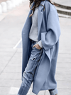 Women's Coat - Winterjas voor dames, relaxte pasvorm | Winter - Blauw - S - Zarandi Amsterdam