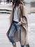 Women's Coat - Winterjas voor dames, relaxte pasvorm | Winter - Khaki - S - Zarandi Amsterdam