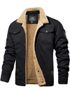 Men's Jacket - Winterjas voor heren | Klassieke snit - Zwart - S - Zarandi Amsterdam
