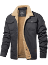 Men's Jacket - Winterjas voor heren | Klassieke snit - Donkergrijs - S - Zarandi Amsterdam