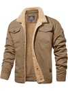 Men's Jacket - Winterjas voor heren | Klassieke snit - Khaki - S - Zarandi Amsterdam