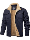 Men's Jacket - Winterjas voor heren | Klassieke snit - Marineblauw - S - Zarandi Amsterdam