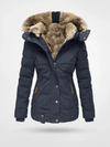 Women's Jacket - Winterjassen voor dames | Geïsoleerd met capuchon - Marineblauw - S - Zarandi Amsterdam