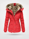 Women's Jacket - Winterjassen voor dames | Geïsoleerd met capuchon - Rood - S - Zarandi Amsterdam