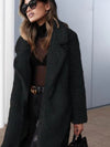 Winter Coat - Winterjassen voor dames, lange teddyjas | warm - Zwart - S - Zarandi Amsterdam