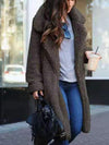 Winter Coat - Winterjassen voor dames, lange teddyjas | warm - Donkergrijs - S - Zarandi Amsterdam