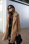 Winter Coat - Winterjassen voor dames, lange teddyjas | warm - Bruin - S - Zarandi Amsterdam