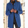 Winter Coat - Wollen jas dames, retro knoopsluiting | Winter - Donkerblauw - S - Zarandi Amsterdam