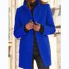 Winter Coat - Wollen jas dames, retro knoopsluiting | Winter - Blauw - S - Zarandi Amsterdam