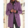 Winter Coat - Wollen jas dames, retro knoopsluiting | Winter - Lichtpaars - S - Zarandi Amsterdam