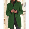 Winter Coat - Wollen jas dames, retro knoopsluiting | Winter - Groen - S - Zarandi Amsterdam