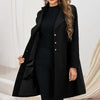 Winter Coat - Wollen jas voor dames | Getailleerde pasvorm, klassiek design - Zwart - S - Zarandi Amsterdam