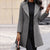 Winter Coat - Wollen jas voor dames | Getailleerde pasvorm, klassiek design - Grijs - S - Zarandi Amsterdam